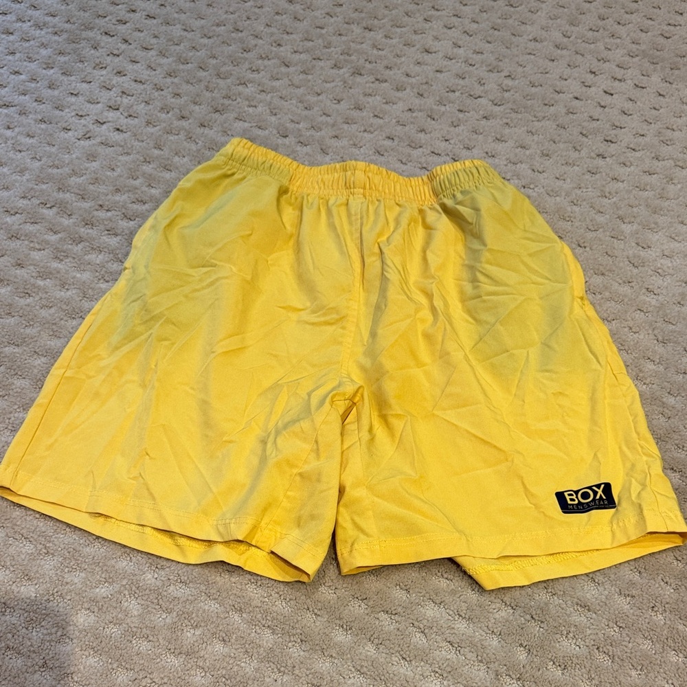 BOX Men's Vibrant Yellow Athletic Shorts